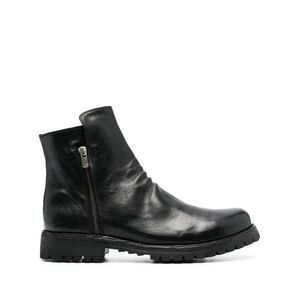 OFFICINE CREATIVE Men's Leather Side Zip Boots Men BLACK